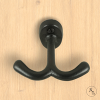 Kapstokhaak zwart "Hangend"